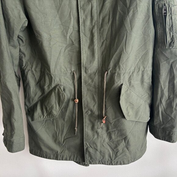 Alpha Industries Olive Green Fishtail Parka Military Coat /Jacket Medium- Large - Picture 9 of 13